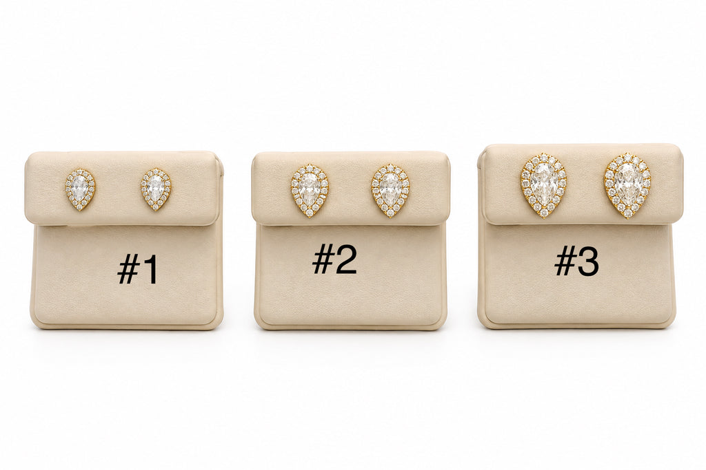 Aretes 14k diamante creado