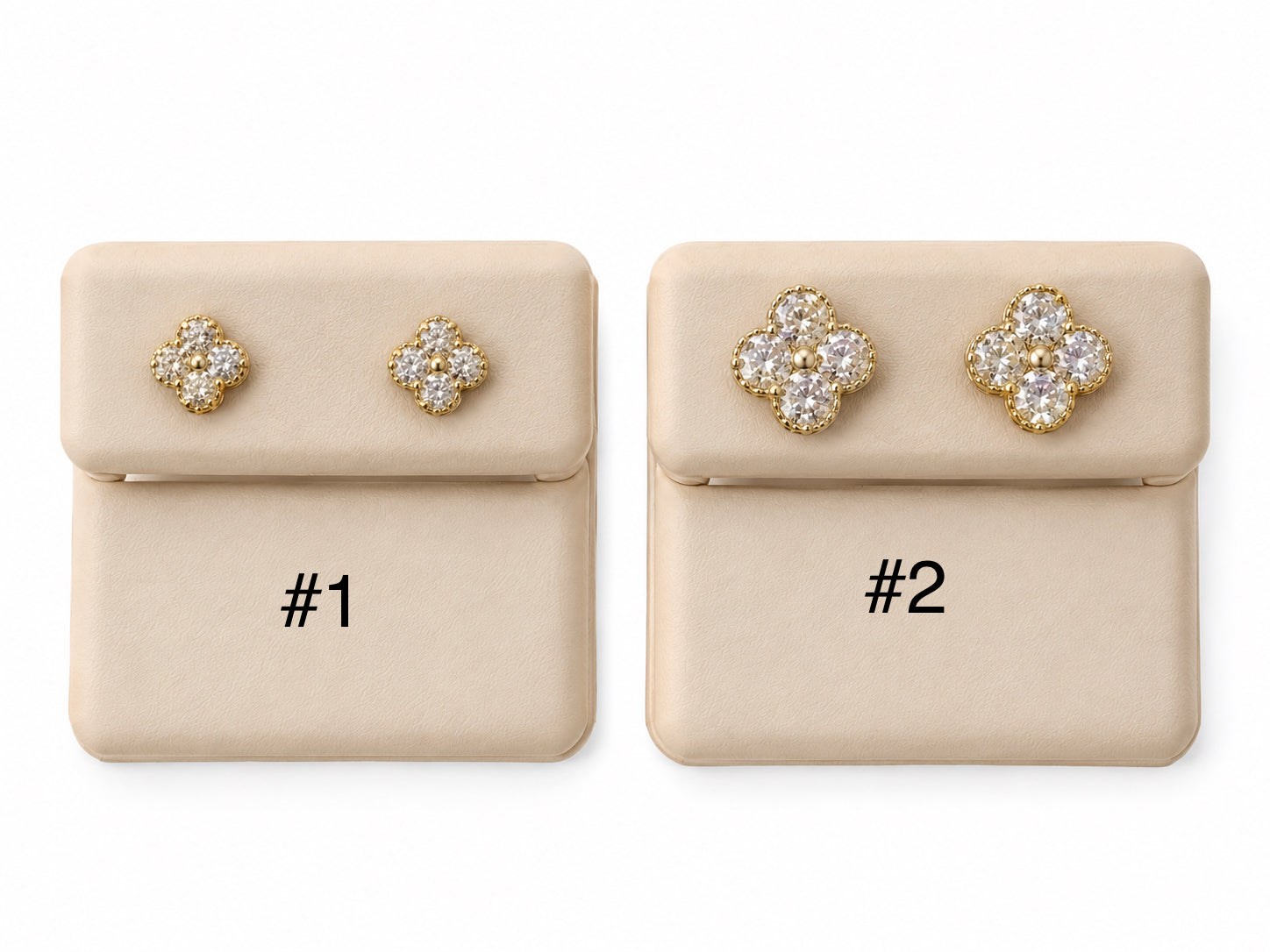 Aretes 14k diamante creado
