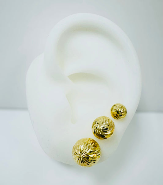 Aretes de bolas 14k