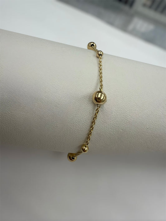 Pulsera de balines 14K