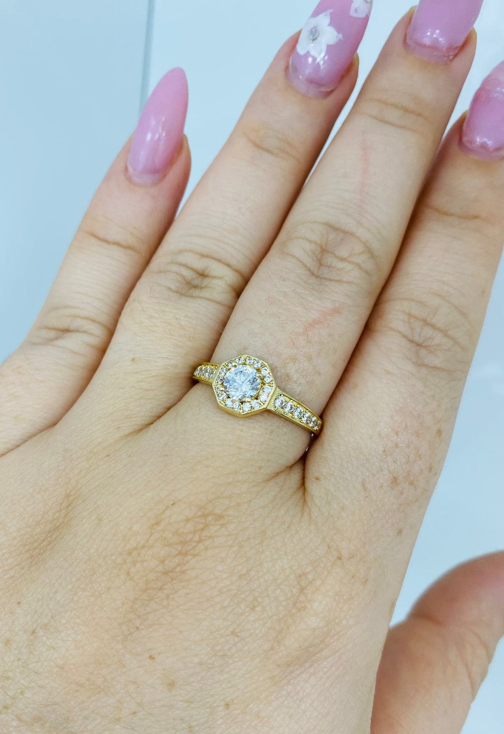 Anillo solitario 10k