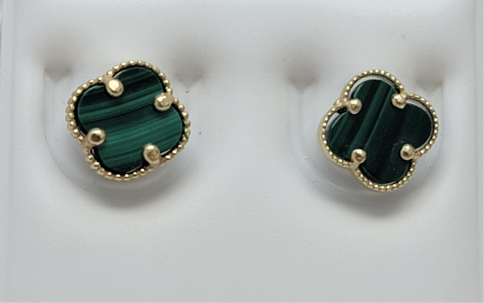Aretes clover 14k