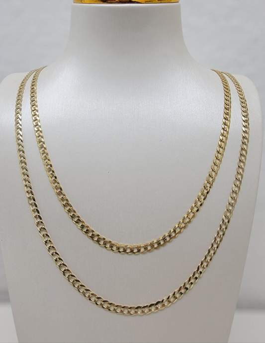 Cadena corte brillo de 14K
