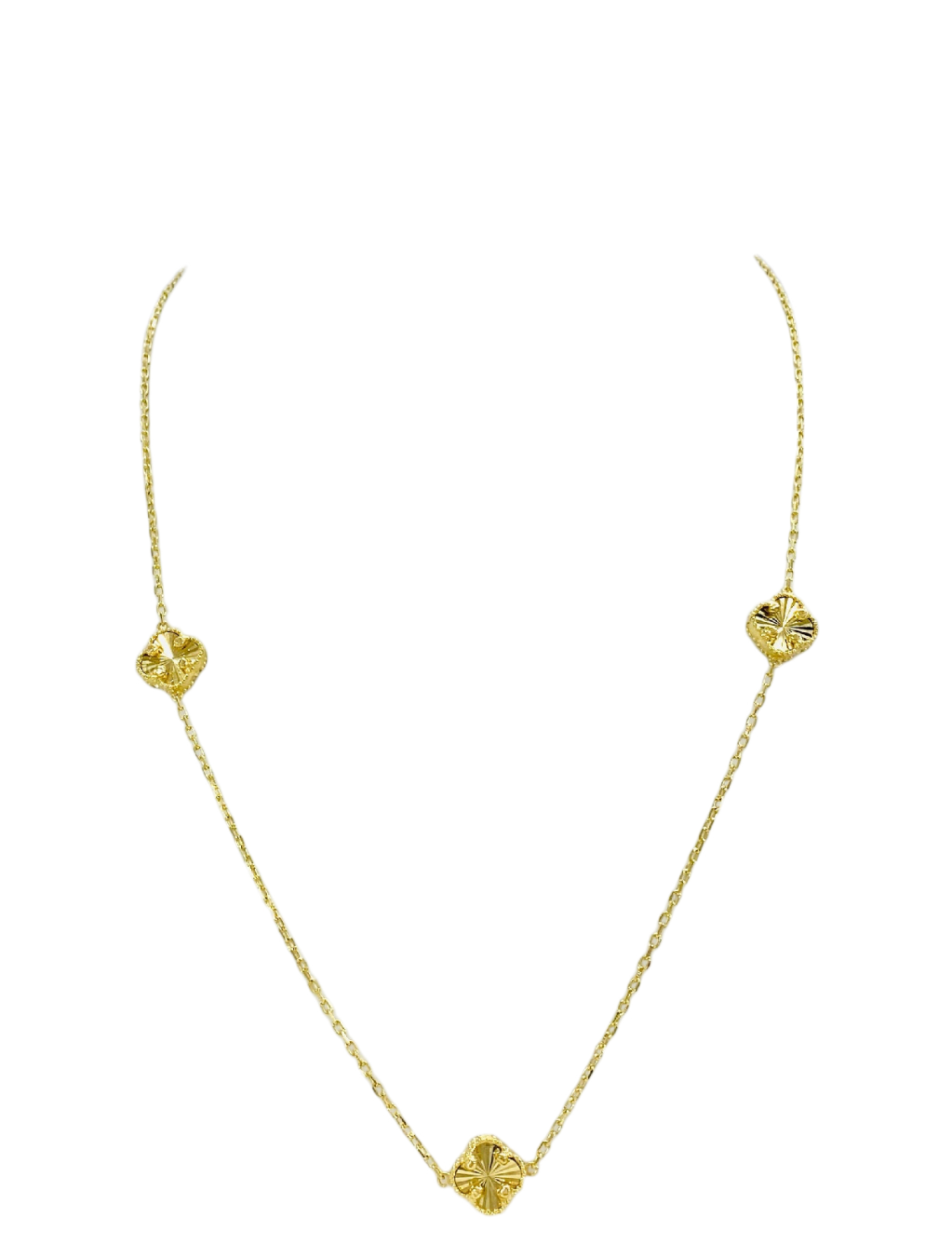 Cadena de 3 clover dorados
