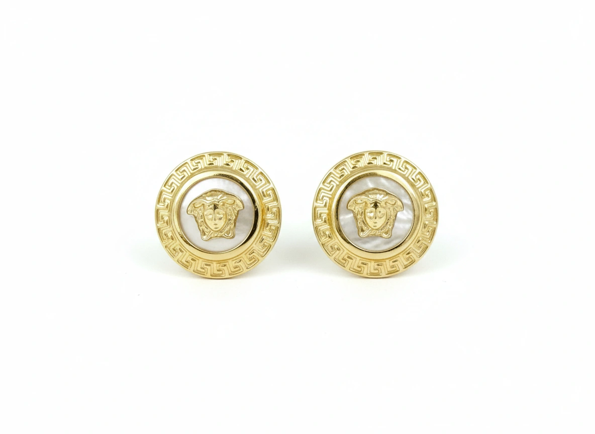 Aretes versa blancos 10 k