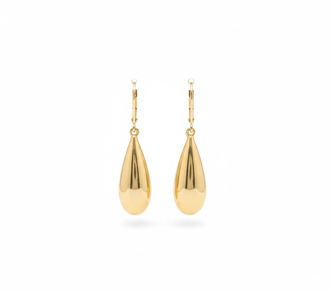 Aretes colgantes 14K