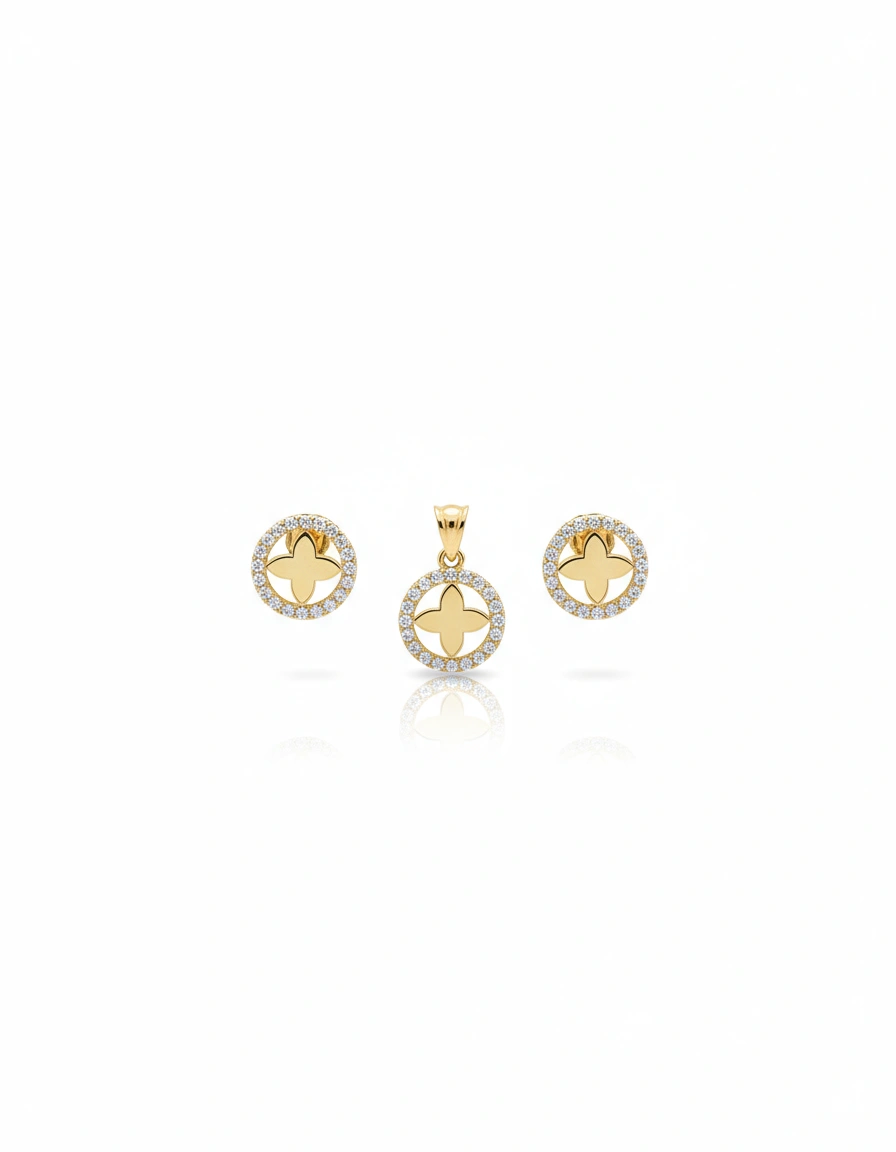 Aretes y dijes de 14K