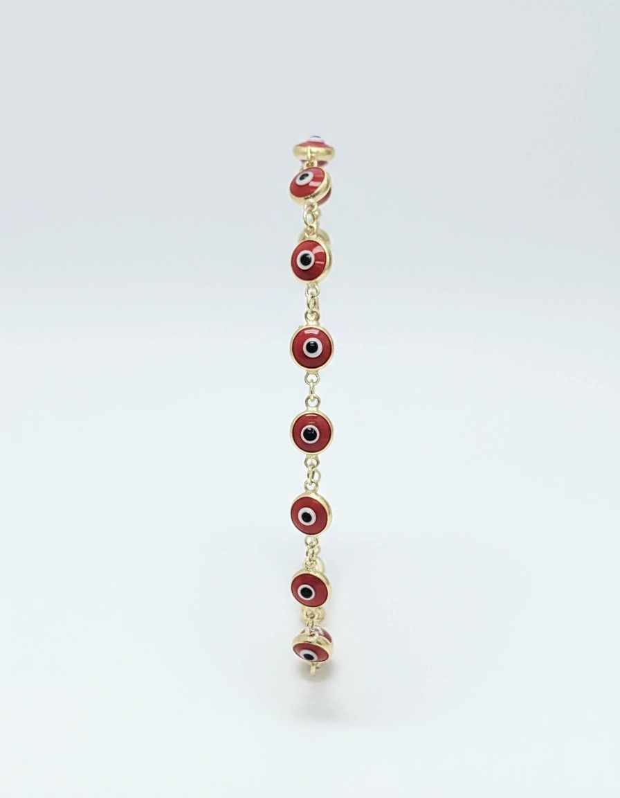 Pulsera ojo turco 14k
