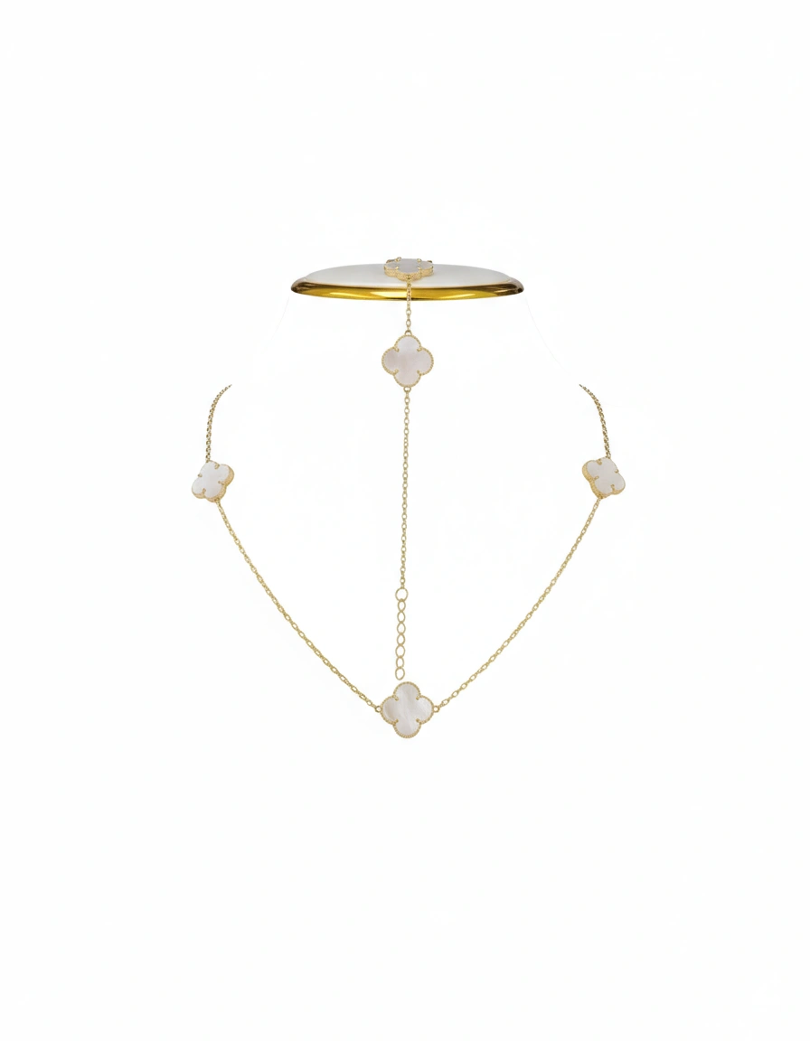 White flower set 14K