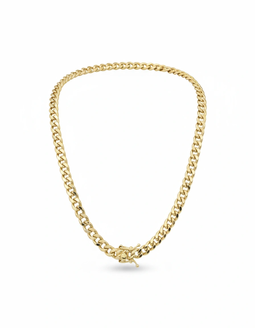 Cadena cubana de 14K