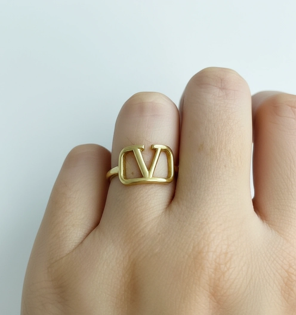 Anillo V 14k