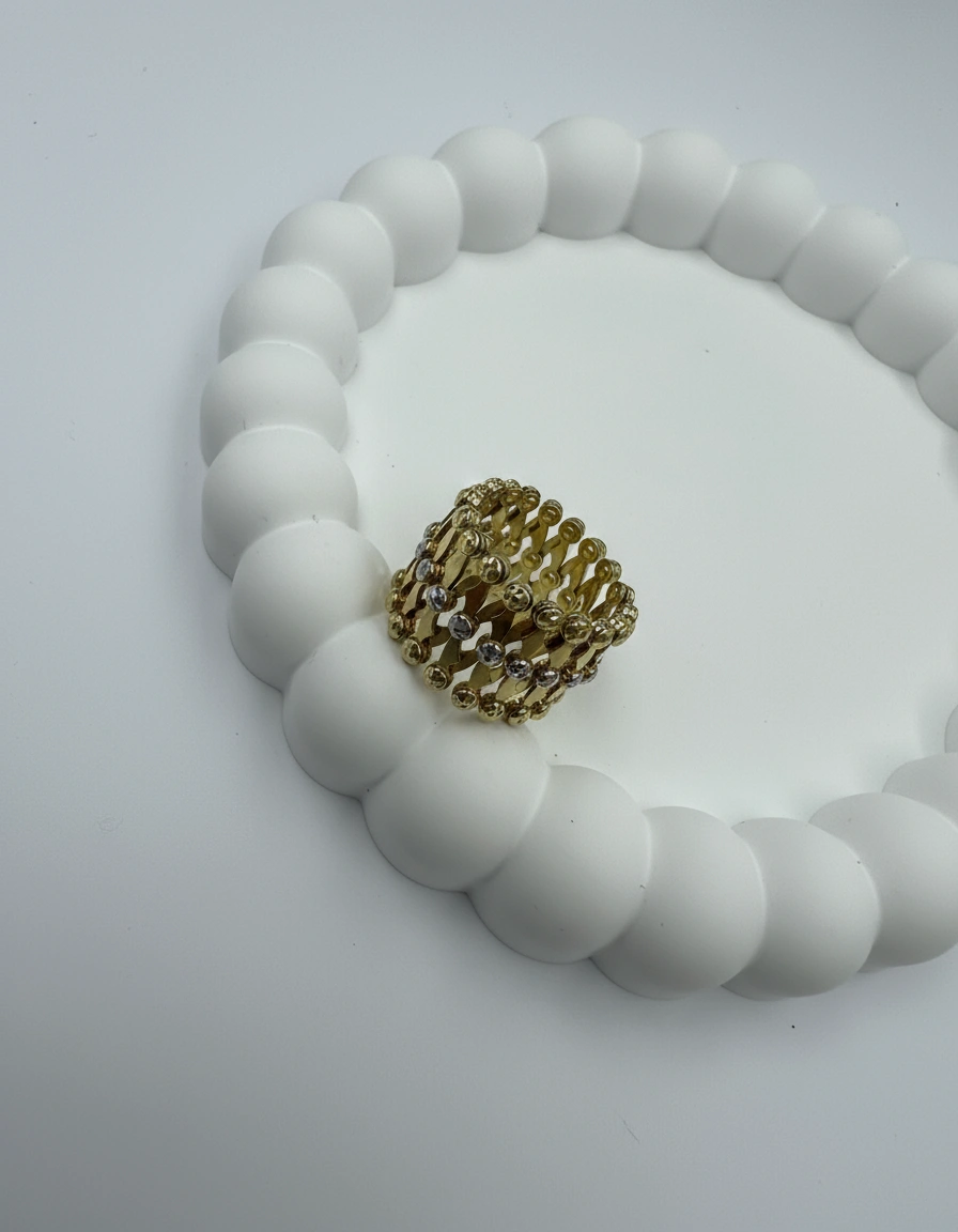 Pulsera anillo ajustable 14K