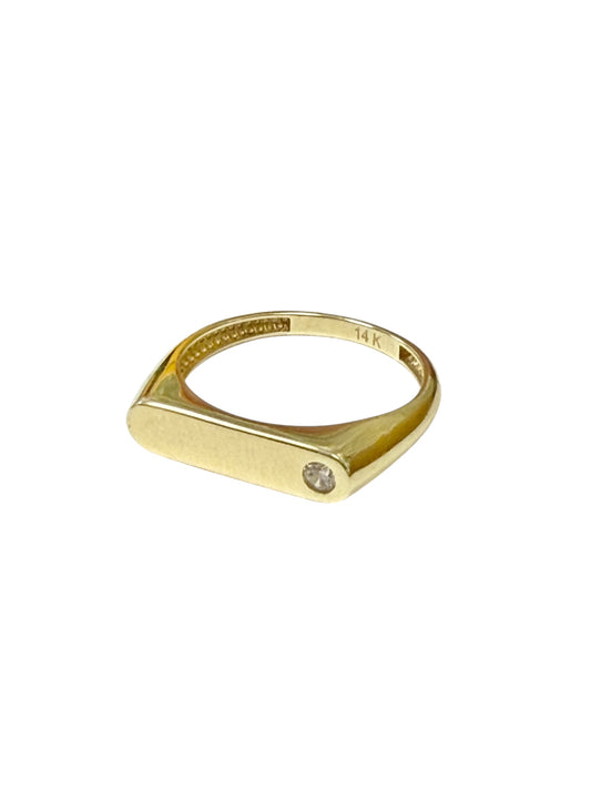 Anillo plano 14K