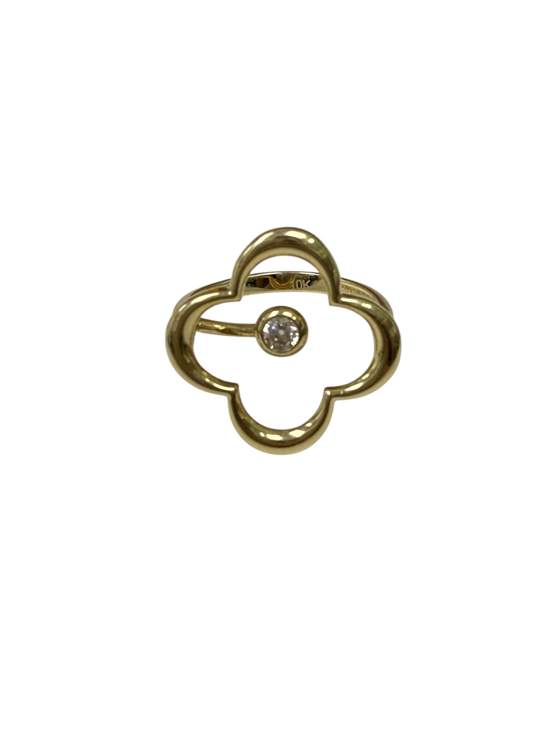 Anillo flor 10K