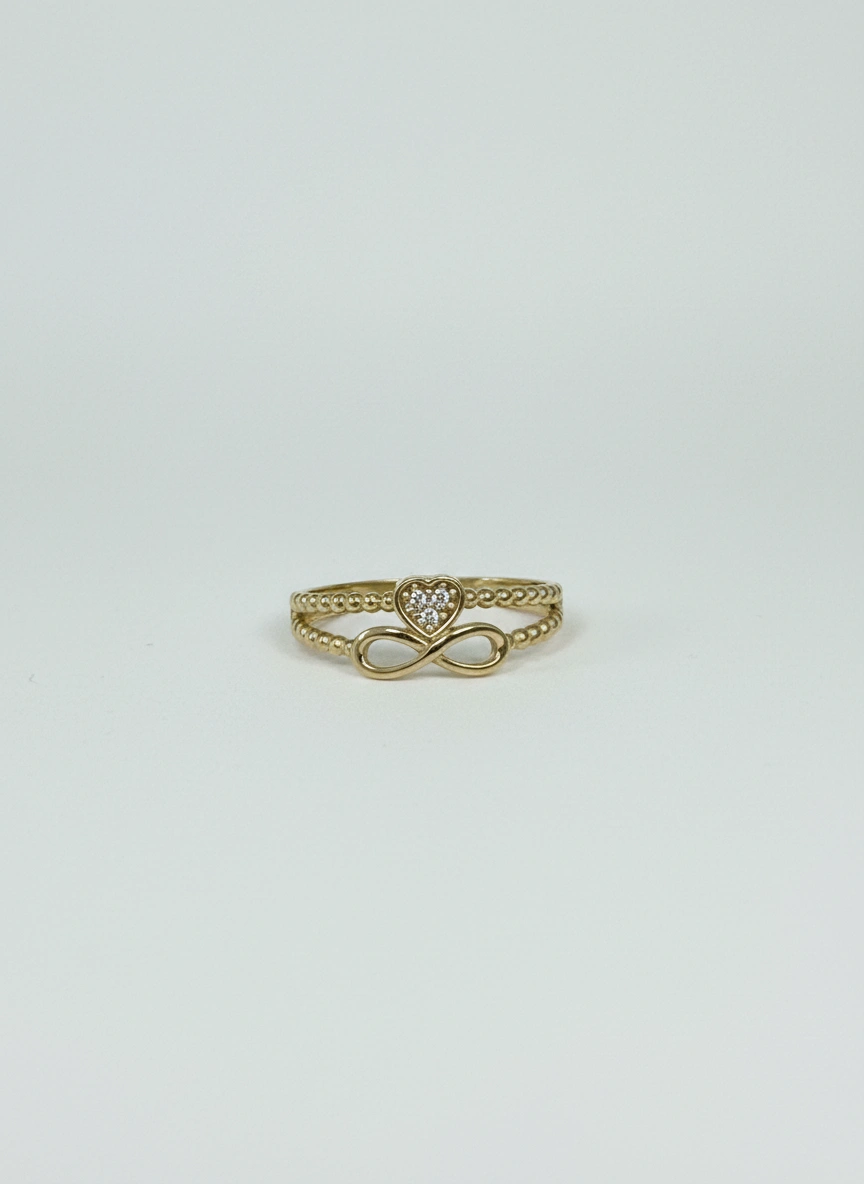 Heart ring and Infinity 10K