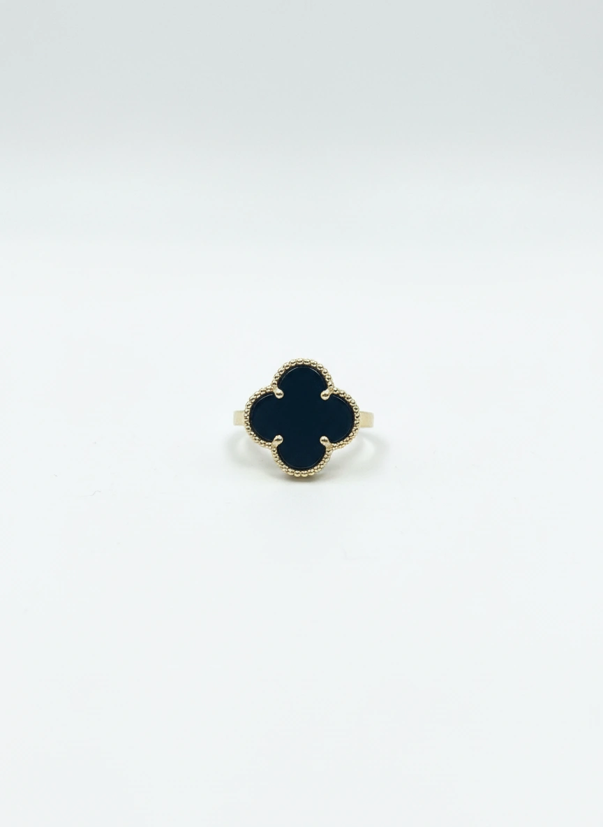Large clover ring 10k