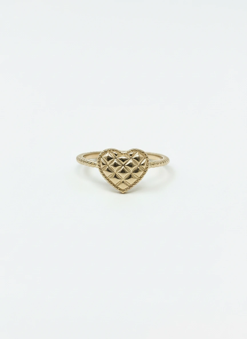 Heart ring 14k