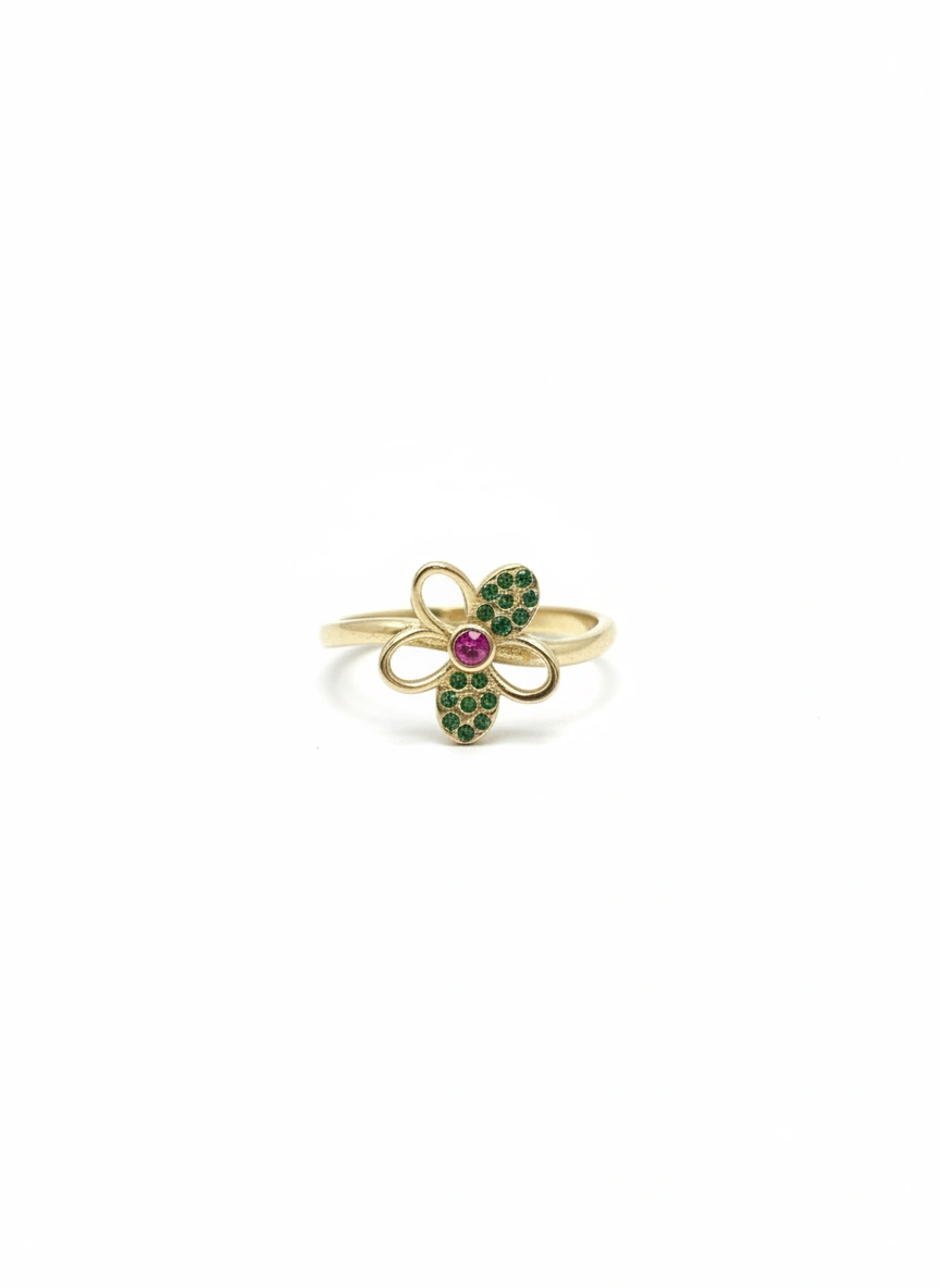 Flower ring 10k
