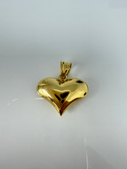 Dije de corazón inflado grande 10k