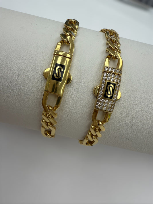 Pulsera Mónaco fígaro 14K