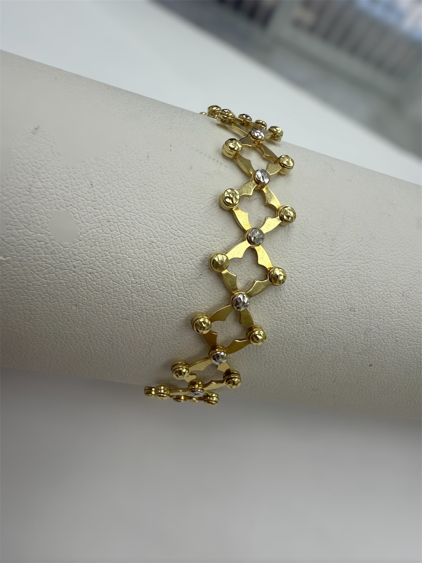 Pulsera anillo ajustable 14K