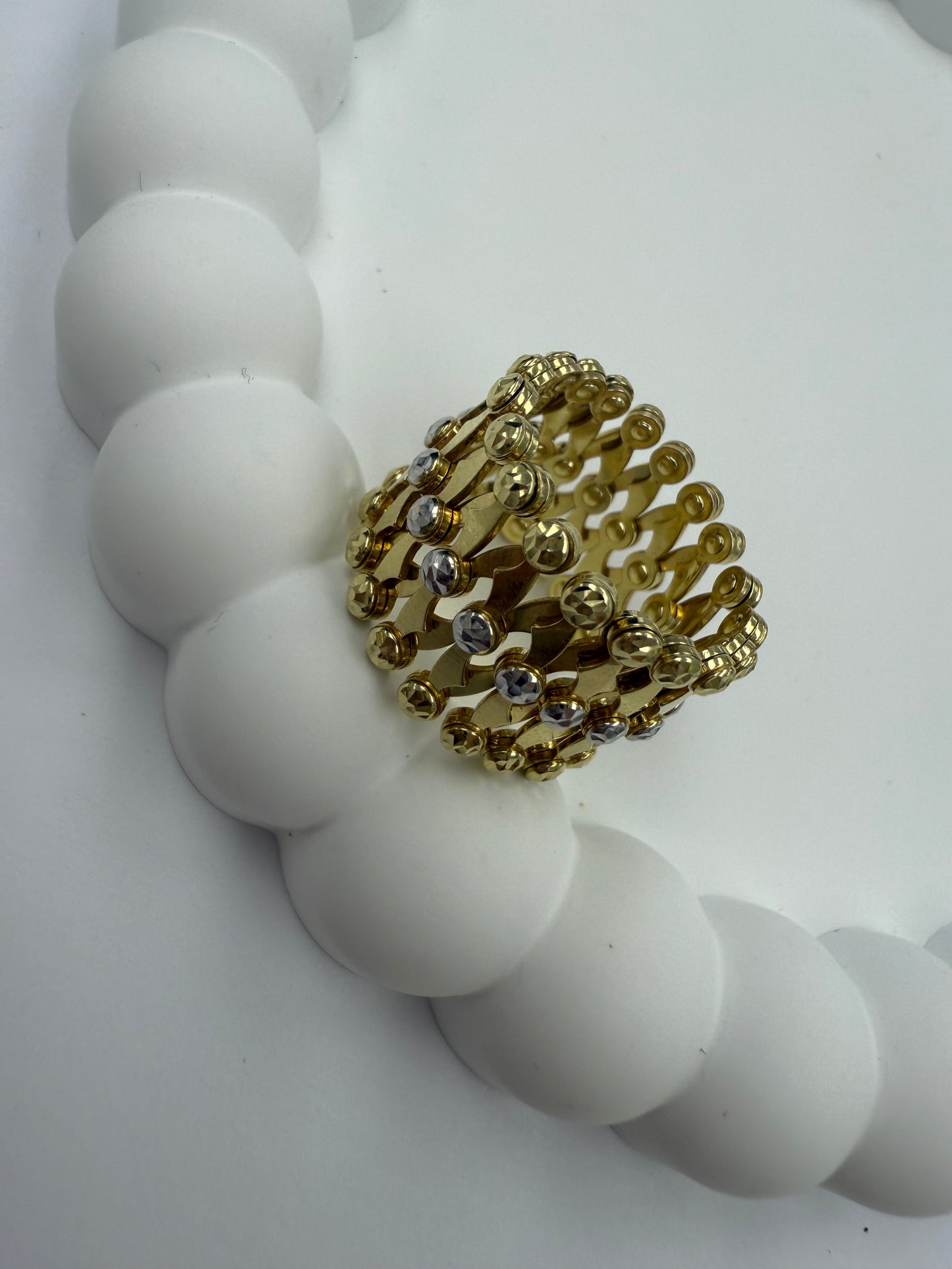 Pulsera anillo ajustable 14K