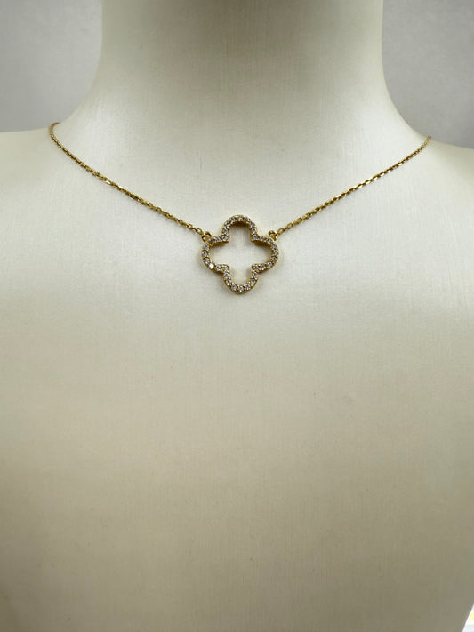 Cadena de flor abierta 14k