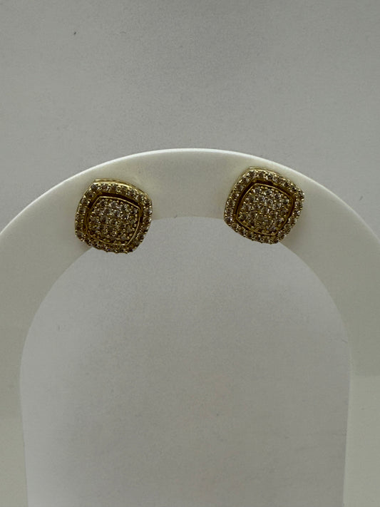 Aretes cuadrados 10K