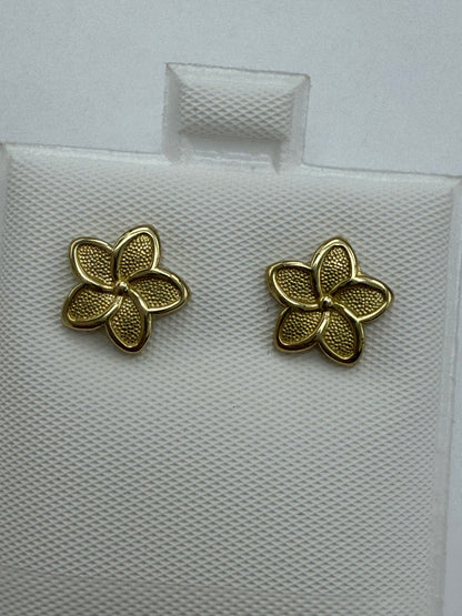 Aretes de flor 10K