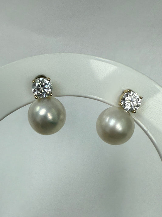 Aretes de bolas 14K