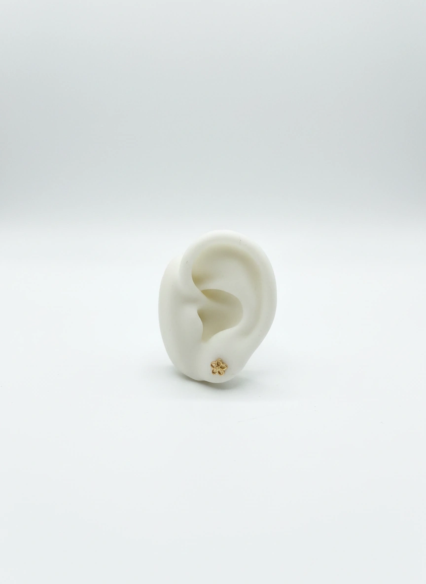 Flower earrings 14K