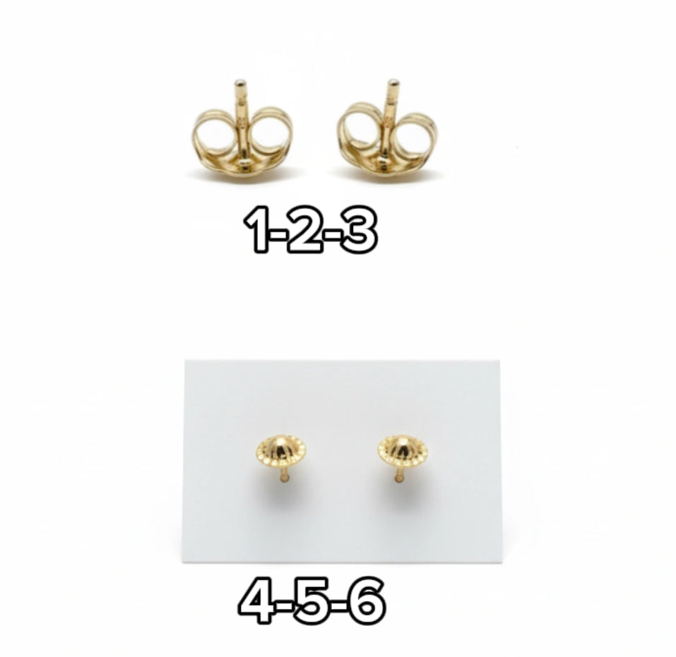 Ball earrings 14K