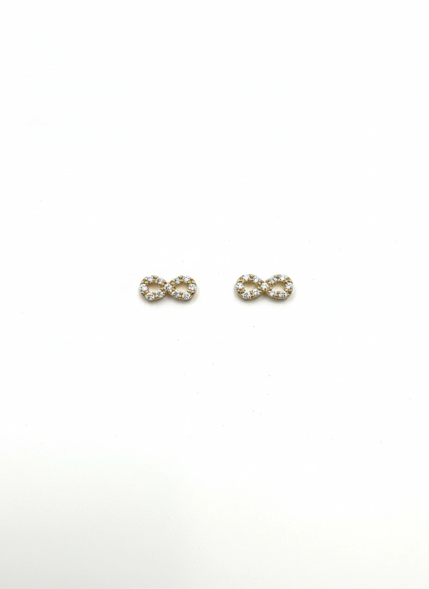 Infinity earrings 14K