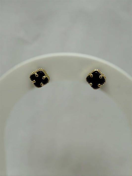 Aretes de clover pequeños 10K