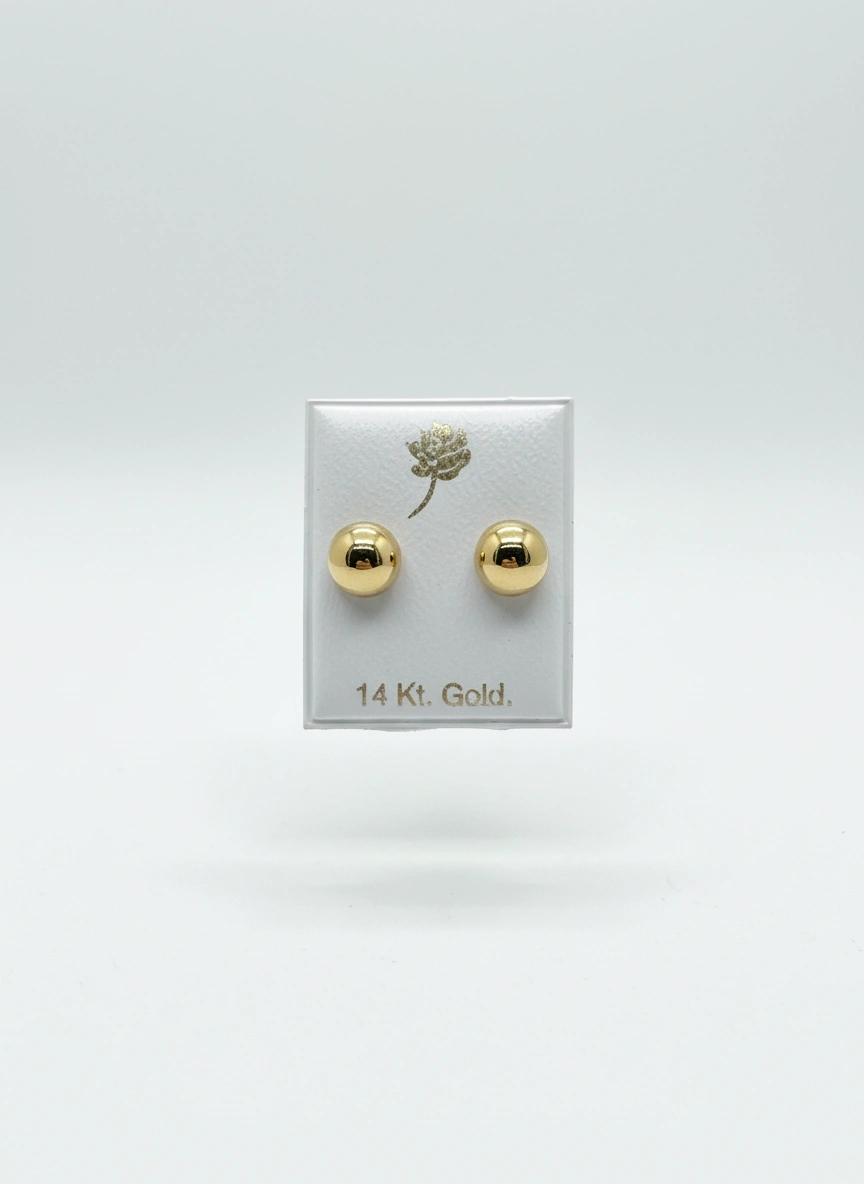 Ball earrings 14K