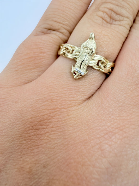 Anillo de la virgen de Guadalupe 10K