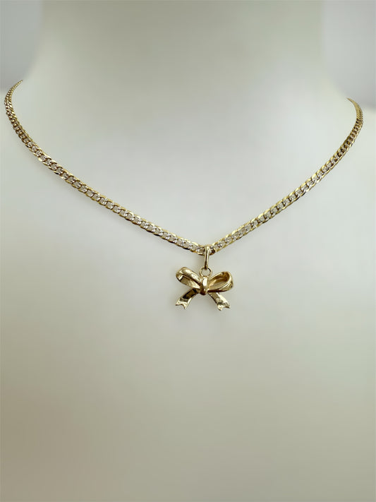 Cadena con dije de lazo 14K