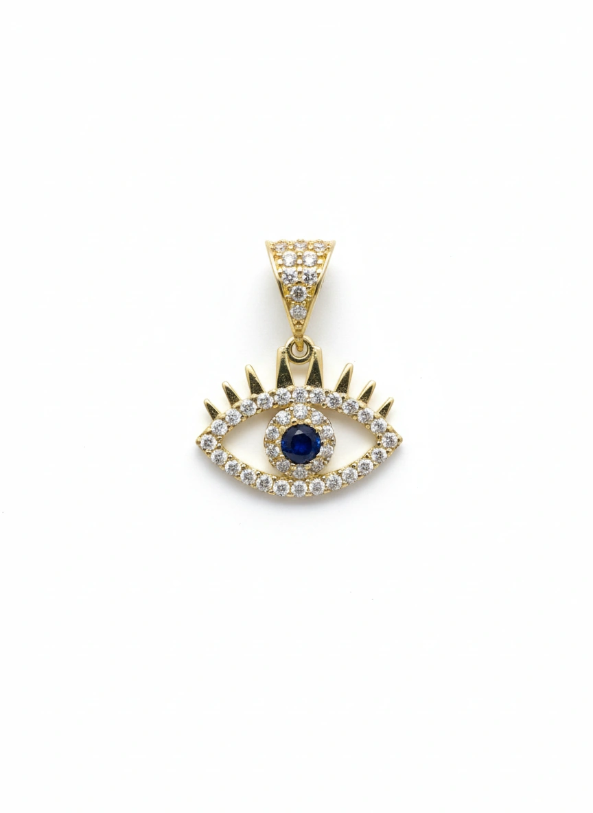 Dije de ojo azul 14k