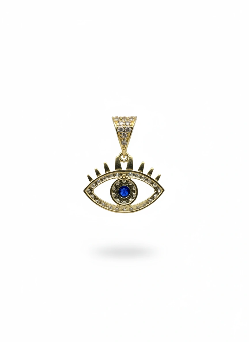 Dije de ojo azul 14k