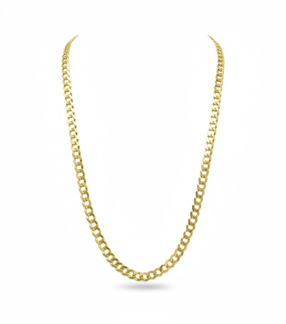 Cadena corte brillo 10k 4.6mm grosor