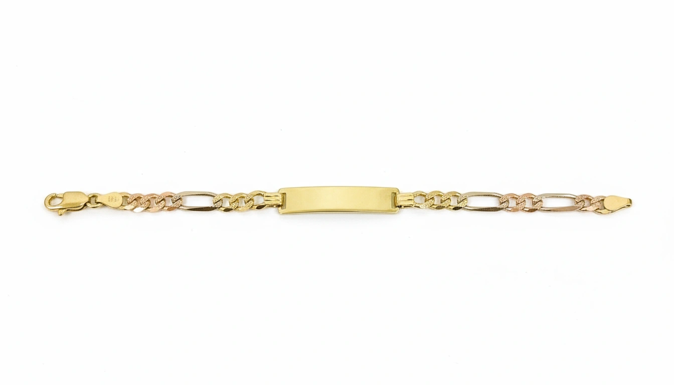 Pulsera de placa 14K