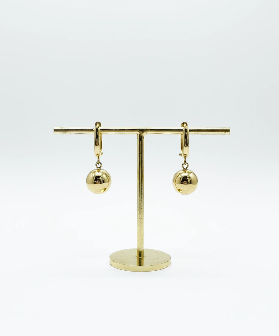 Aretes colgantes 14k