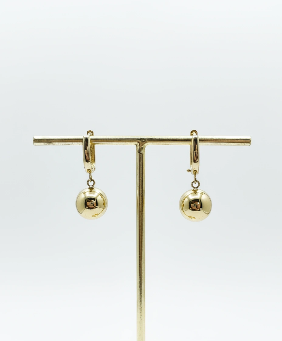 Aretes colgantes 14k