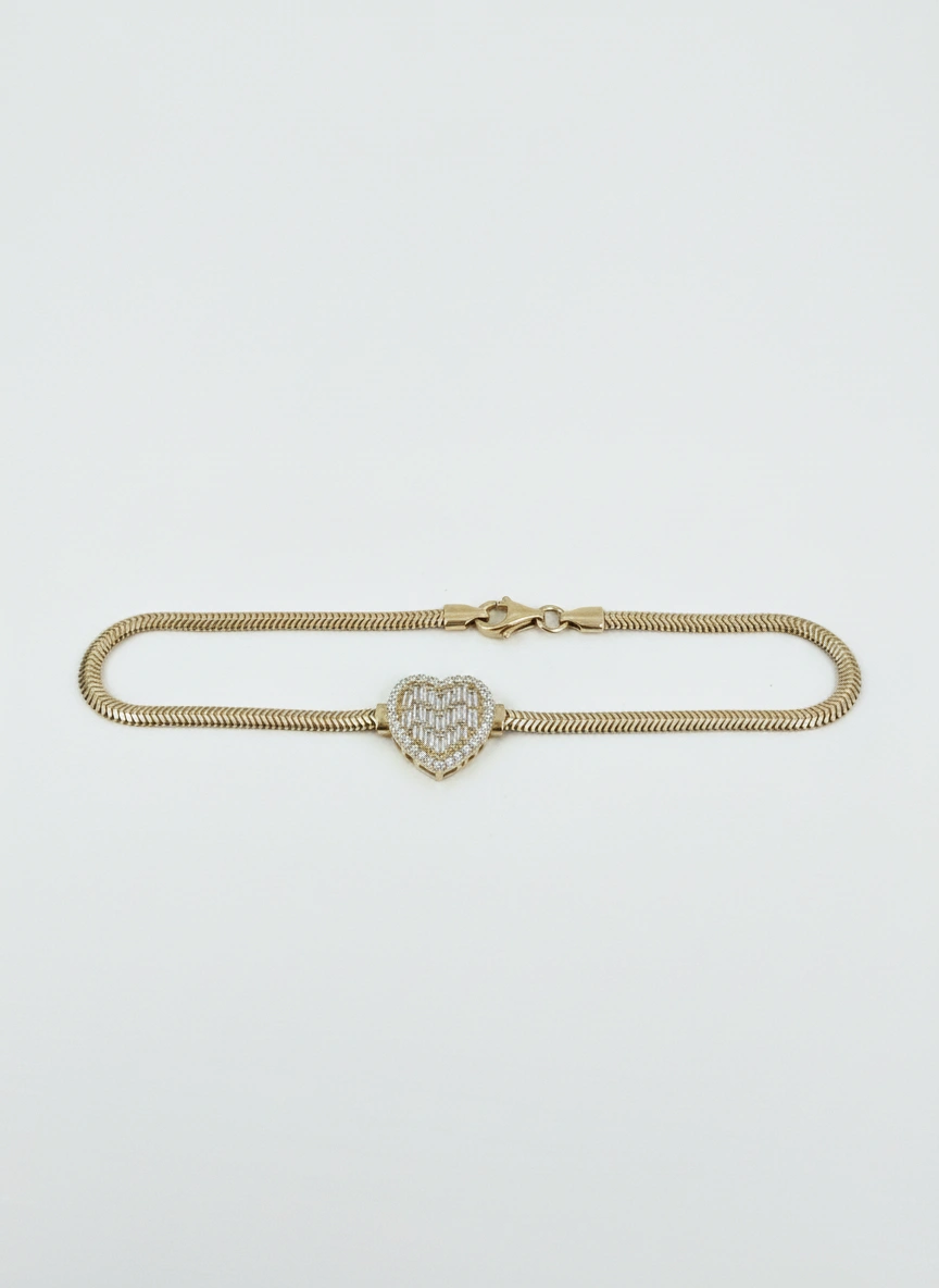 Heart bracelet 14k