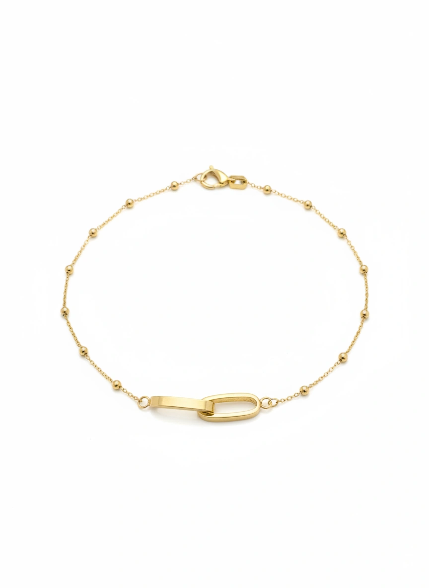 Peiper bracelet with pellets 14k