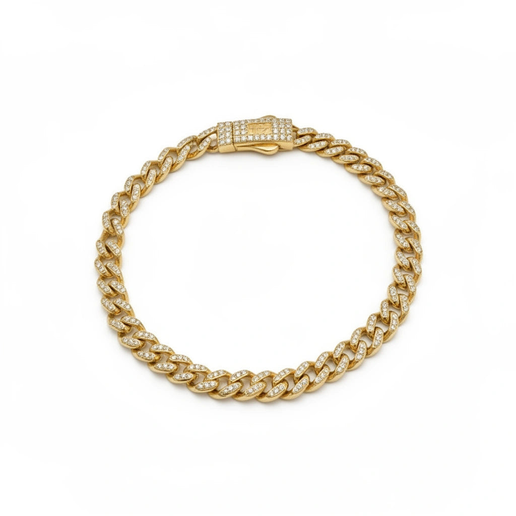 Pulsera Monaco con piedra  10k