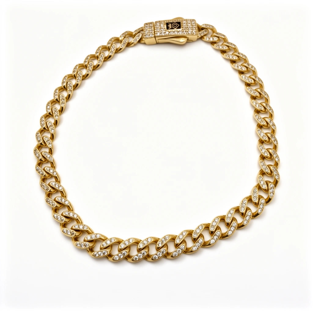 Pulsera Monaco con piedra 10k