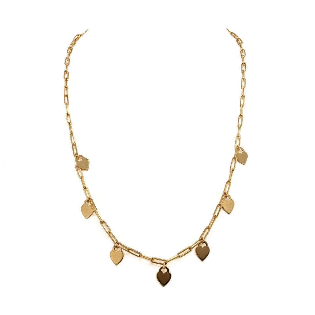 Cadena peiper de corazones