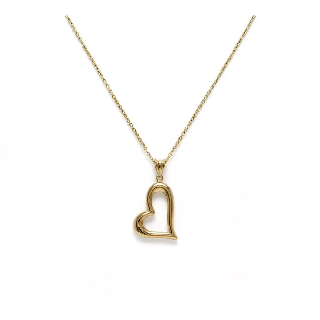 Cadena corazón 14k