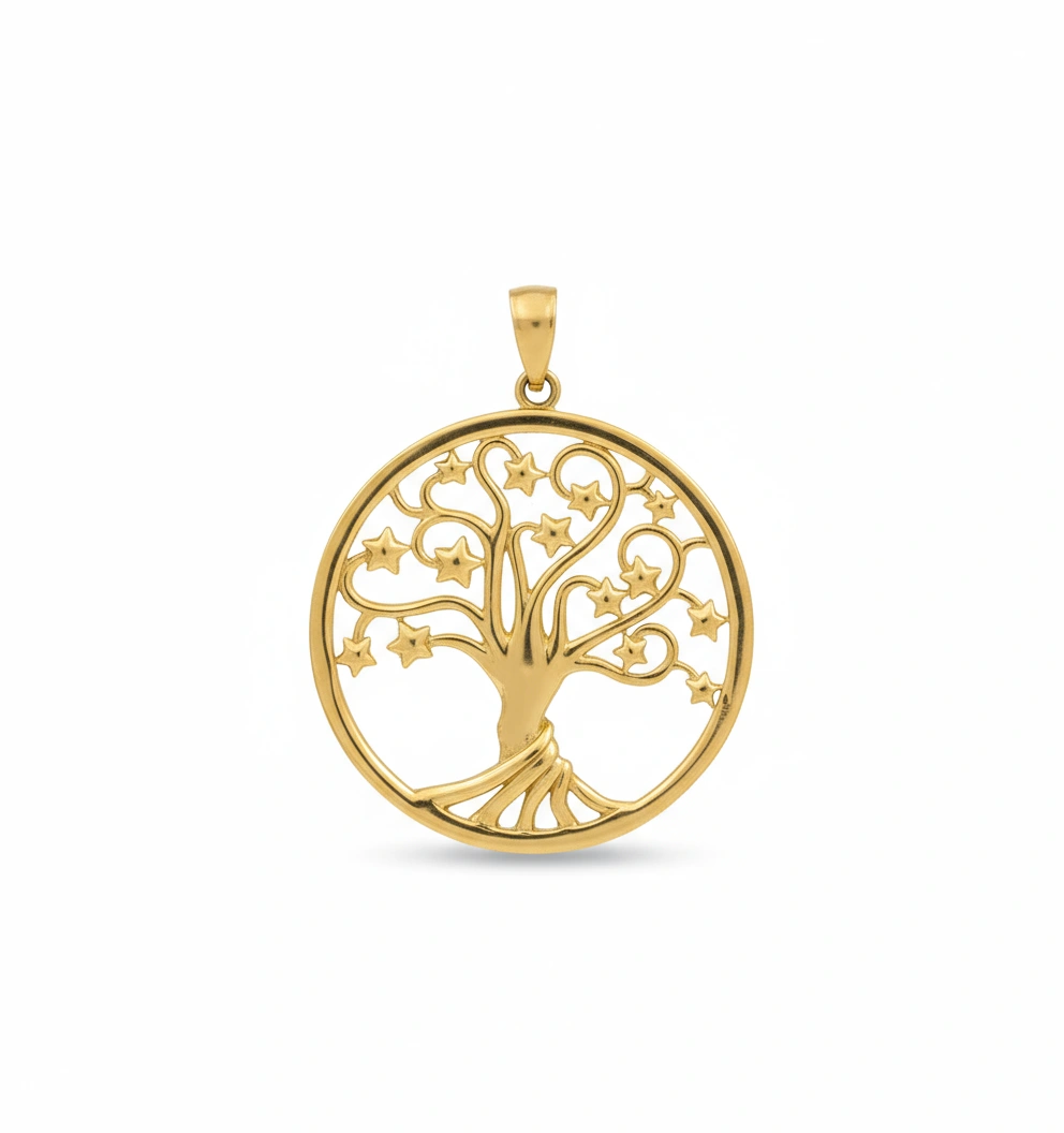 Dije árbol de la vida grande 14k